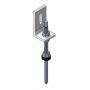 Hanger Bolt with AL L-foot, M10x200