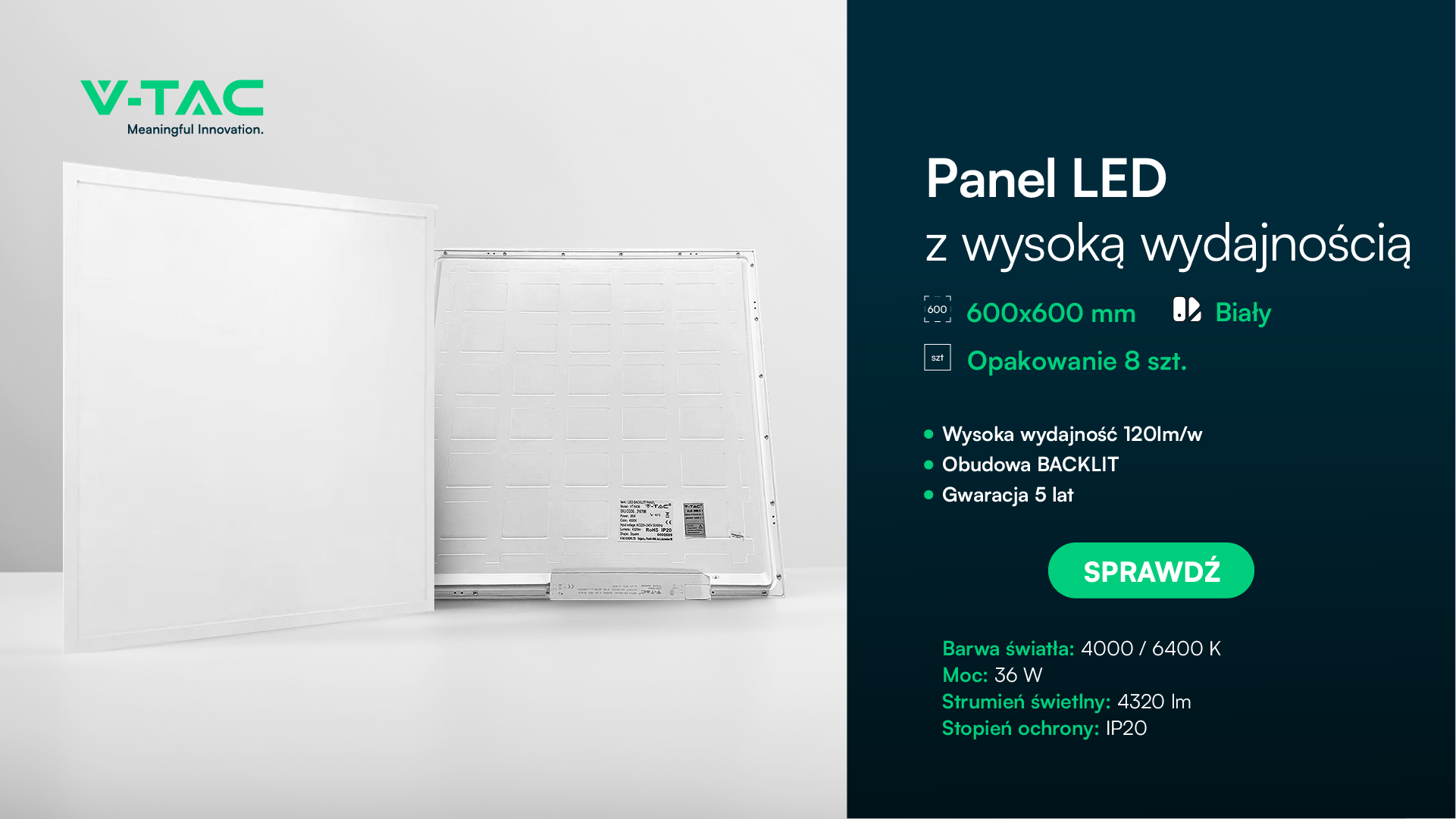 Panele LED z wysoką wydajnością
