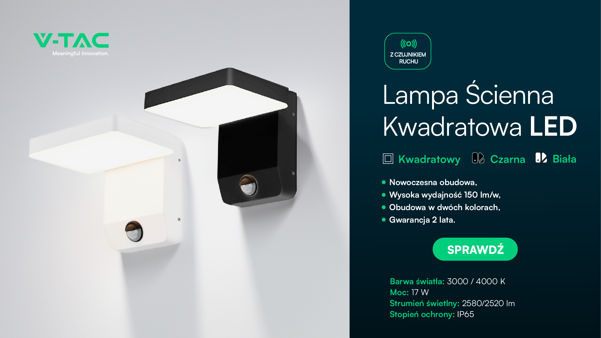 Lampa ścienna LED z czujniiem ruchu 2