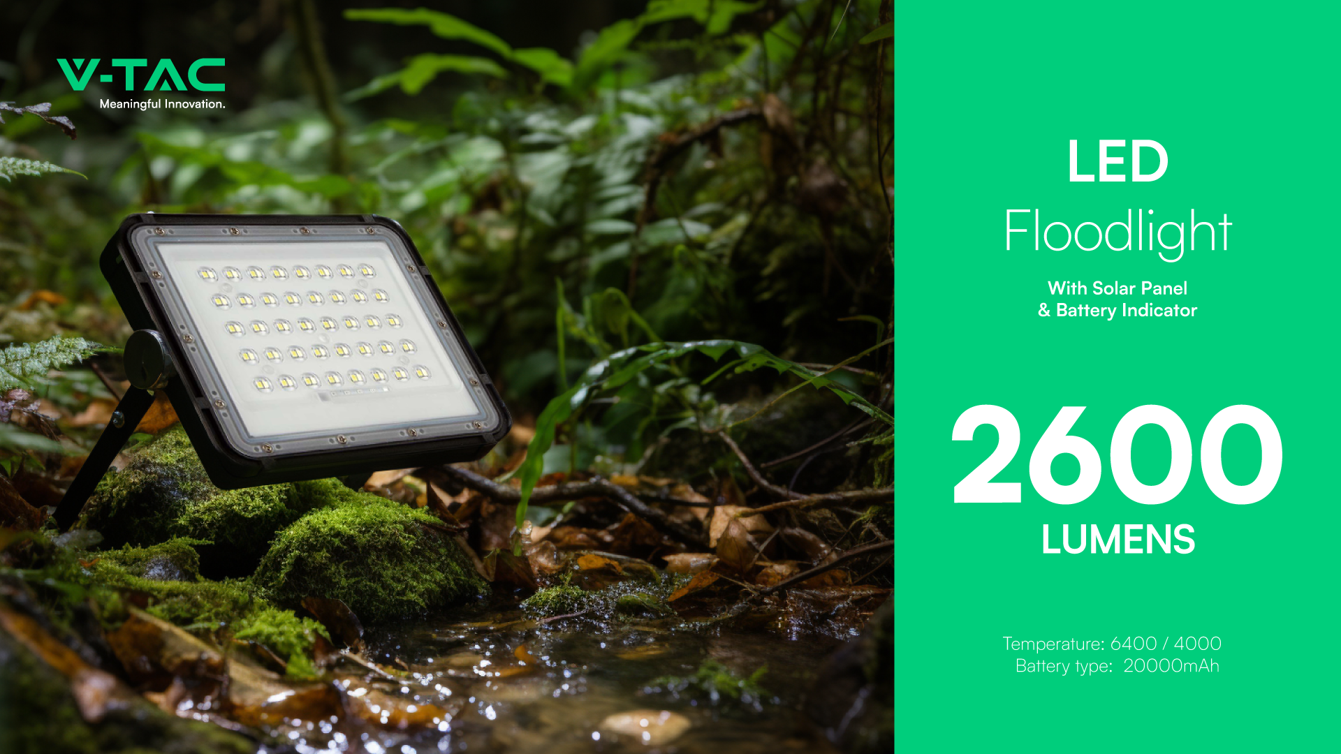 SOLAR Floodlight 2600LM